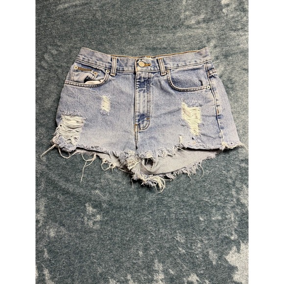 Calvin Klein Jeans Pants - Calvin Klein Jeans Womens Light Wash Distressed Cut-off Denim Shorts Size 6